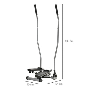 Easycomfort Stepper, Maniglie, Step Fitness con Monitor LCD per Casa e Palestra, Argento