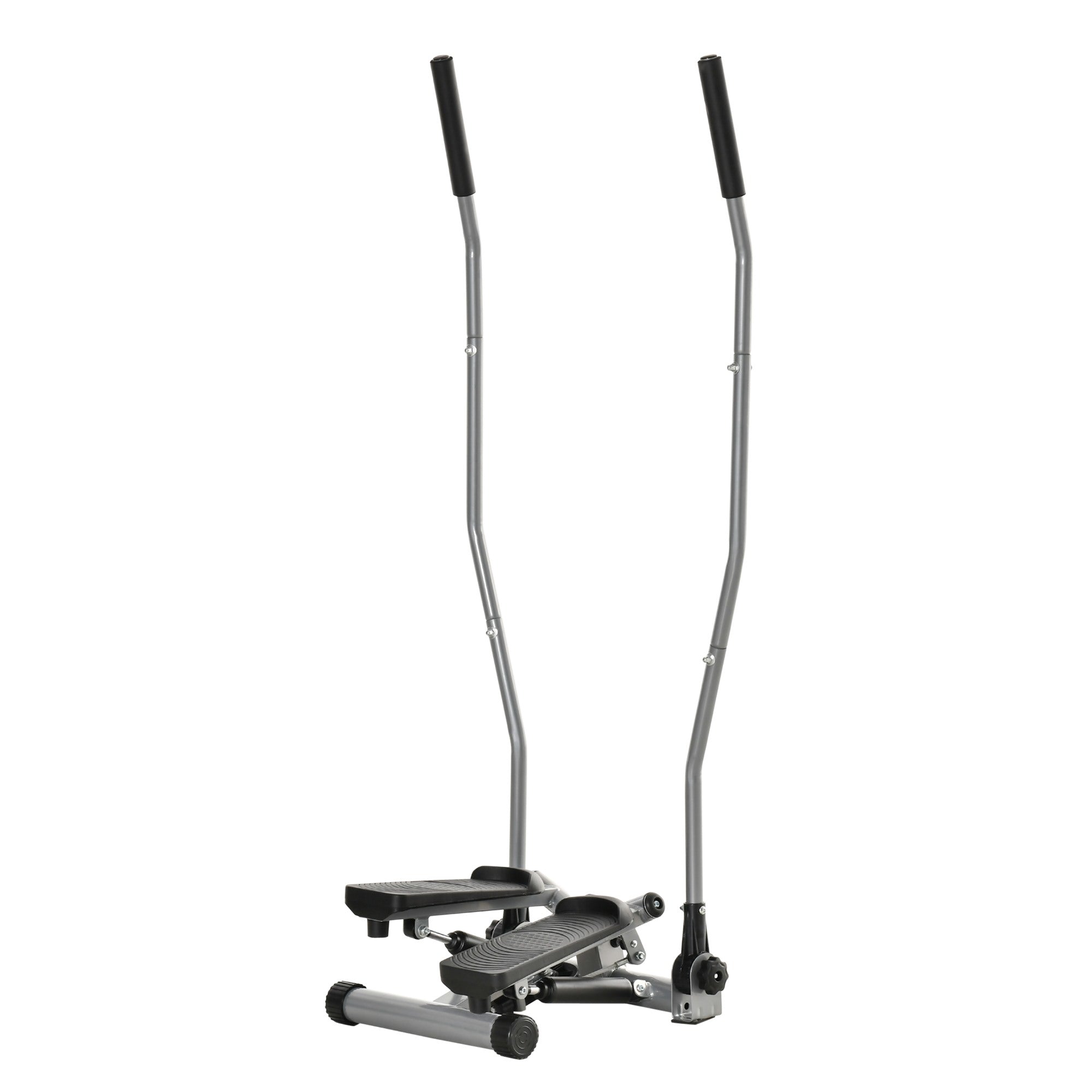 Easycomfort Stepper, Maniglie, Step Fitness con Monitor LCD per Casa e Palestra, Argento