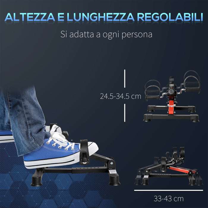 Easycomfort Mini Cyclette per Riabilitazione con Altezza e Resistenza Regolabile e Display LCD