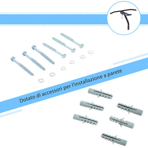 EASYCOMFORT Staffa di supporto per sacco da boxe con barra per trazioni, 93x47x51cm, Nero