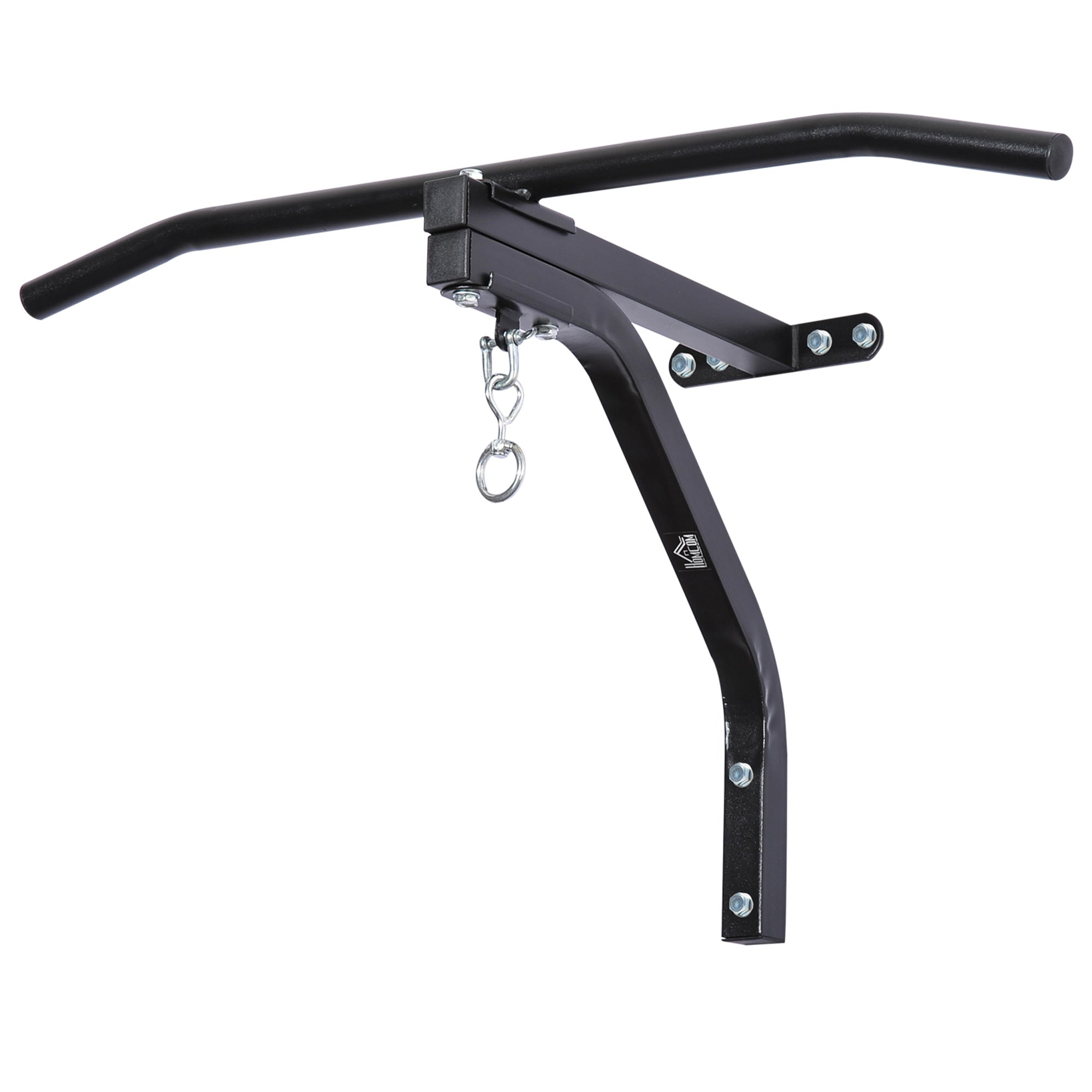 EASYCOMFORT Staffa di supporto per sacco da boxe con barra per trazioni, 93x47x51cm, Nero