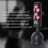 Easycomfort Sacco da Boxe da Terra, Sacco da Pugile per Adulti e Bambini, Fit Boxe Arti Marziali (50x50x165cm)