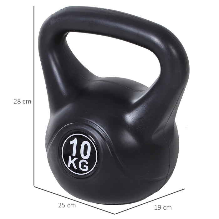 Easycomfort Kettlebell da 10 kg per Sport e Fitness in PVC con Sabbia e Maniglia Liscia Anti-Sfregamento