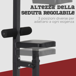 Easycomfort Stazione Fitness Pull Down da Casa con Panca e Cavo Regolabile, in Acciaio 107x120x190cm Nero