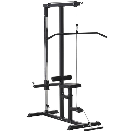 Easycomfort Stazione Fitness Pull Down da Casa con Panca e Cavo Regolabile, in Acciaio 107x120x190cm Nero