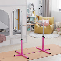 Easycomfort Sbarra per Ginnastica Artistica o Danza Classica Regolabile in Altezza (92-150 cm) per Bambini Max. 75 kg, Rosa