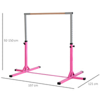 Easycomfort Sbarra per Ginnastica Artistica o Danza Classica Regolabile in Altezza (92-150 cm) per Bambini Max. 75 kg, Rosa