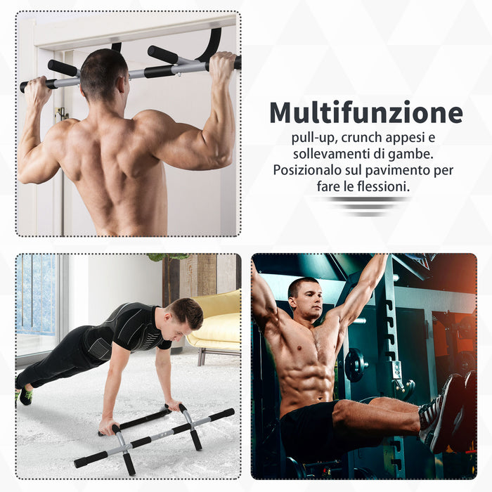 Easycomfort Barra per Trazioni a Pressione per Porta, Installazione senza Viti e Telaio in Tubi di Acciaio, Peso max: 110 kg