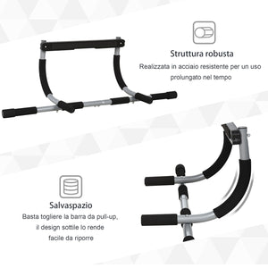 Easycomfort Barra per Trazioni a Pressione per Porta, Installazione senza Viti e Telaio in Tubi di Acciaio, Peso max: 110 kg