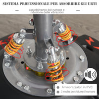 Easycomfort Sacco Boxe da Terra con Supporto per Allenamento Professionale a Casa o in Palestra, Nero e Rosso, ?60 x 180 cm