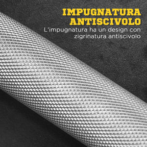 EASYCOMFORT Set Bilanciare da 70kg con 8 Dischi Pesi e Barra Curva in Acciaio, Allenamento a Casa e Palestra, 140x38.5x38.5cm