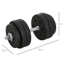 Easycomfort Set Manubri Palestra 30kg (8x2.5kg, 4x1.5kg), Pesi Palestra con 12 Dischi da 1.5kg, 2.5kg, ?25mm, per Allenamento a Casa