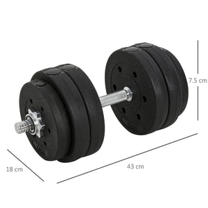 Easycomfort Set Manubri Palestra 30kg (8x2.5kg, 4x1.5kg), Pesi Palestra con 12 Dischi da 1.5kg, 2.5kg, ?25mm, per Allenamento a Casa