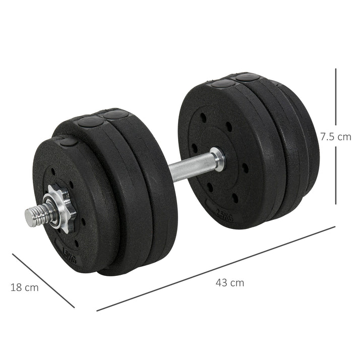 Easycomfort Set Manubri Palestra 30kg (8x2.5kg, 4x1.5kg), Pesi Palestra con 12 Dischi da 1.5kg, 2.5kg, ?25mm, per Allenamento a Casa