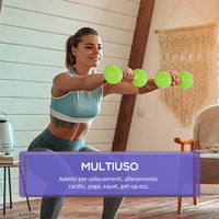 Easycomfort Set Manubri Pesi per Braccia con Valigetta, 6 Manubri da 0.5kg 1kg 1.5kg Acciaio e Rivestimento PU, Rosso Giallo e Verde