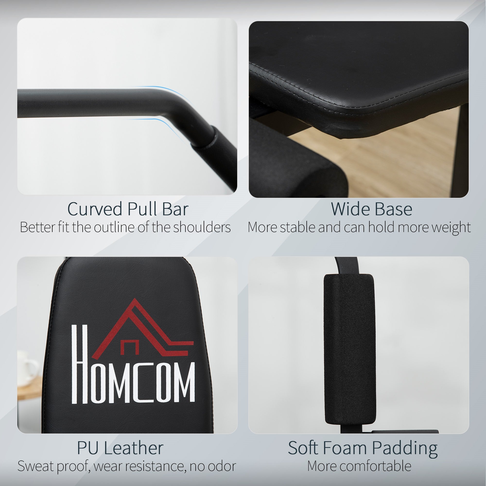 Easycomfort Stazione Fitness con Pesi da 45kg per Allenamento a Casa, 135x103x210cm, Nero