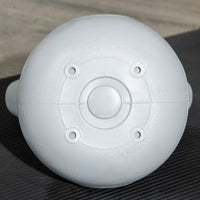 Easycomfort Kettlebell 8kg in PU e Sabbia con Base Piatta e Impugnatura per Stacchi, Squat e Sollevamenti, 20x14x24 cm, Arancione