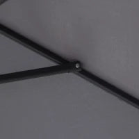 Ombrellone da Giardino 2.6x2.4 m Inclinabile con Manovella, in Alluminio e Poliestere Grigio e Nero