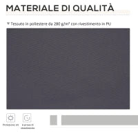 Telo di Ricambio per Tenda a Bracci Retrattile in Poliestere Anti UV da 3.6x3 m, Grigio