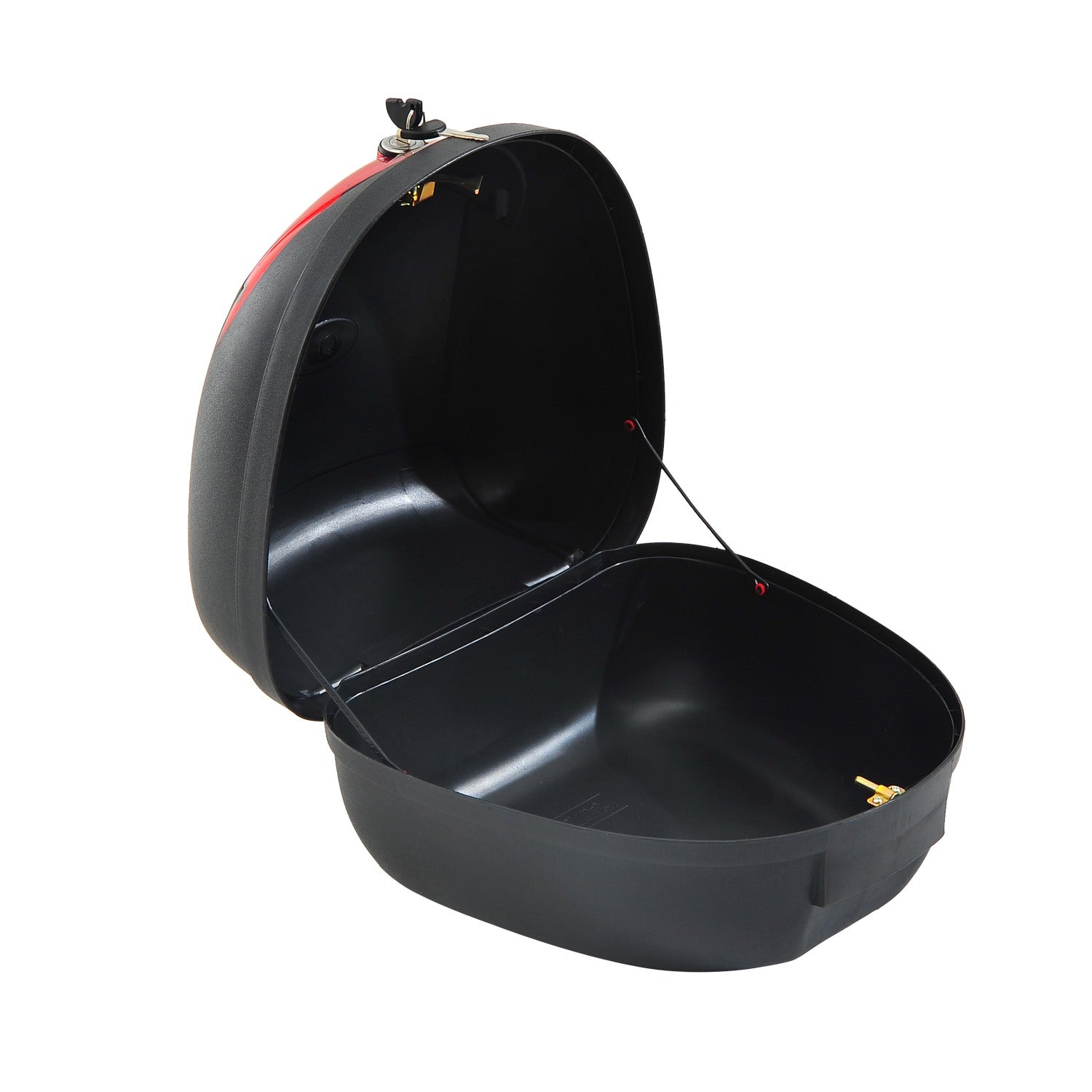 EasyComfort Baule Bauletto per Moto Motorini Scooter Posteriore Universale in Plastica 40 x 38 x 28cm Nero, 24L