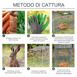 Easycomfort Trappola per Ratti, Topi e Nutrie Pieghevole in Acciaio