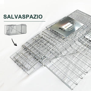 Easycomfort Trappola per Ratti, Topi e Nutrie Pieghevole in Acciaio