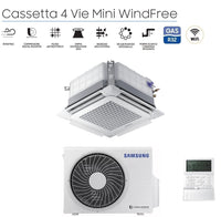 Condizionatore Cassetta 4 Vie Samsung Mini WindFree 9000 Btu AC026RNNDKG R-32 Wi-Fi Optional Con Pannello e Comando a Filo