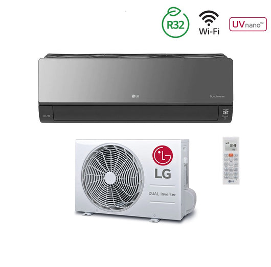 Climatizzatore Condizionatore LG Inverter ARTCOOL Mirror 9000 Btu R-32 Wi-Fi Integrato AC09BK UV Nano Voice Control Classe A++/A+- NOVITA'