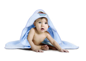 Accappatoio Baby Triangolo In 100% Cotone - Accappatoio - Azzurro