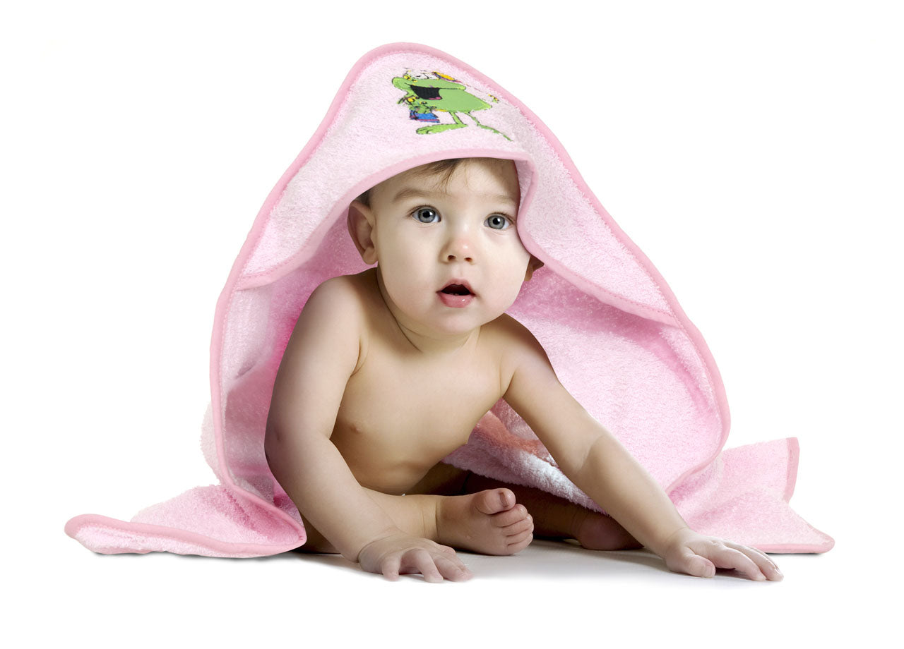 Accappatoio Baby Triangolo In 100% Cotone - Accappatoio - Rosa