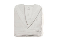 Accappatoio Con Cappuccio E Tasche In Spugna Mod. Joy Tinta Unita Perla - S-M - Perla