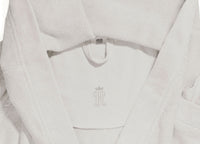 Accappatoio Con Cappuccio E Tasche In Spugna Mod. Joy Tinta Unita Perla - S-M - Perla