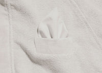 Accappatoio Con Cappuccio E Tasche In Spugna Mod. Joy Tinta Unita Perla - M-L - Perla