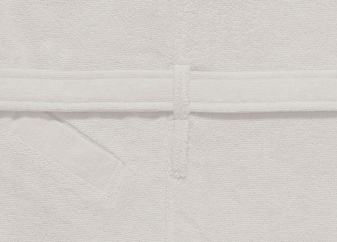 Accappatoio Con Cappuccio E Tasche In Spugna Mod. Joy Tinta Unita Perla - S-M - Perla