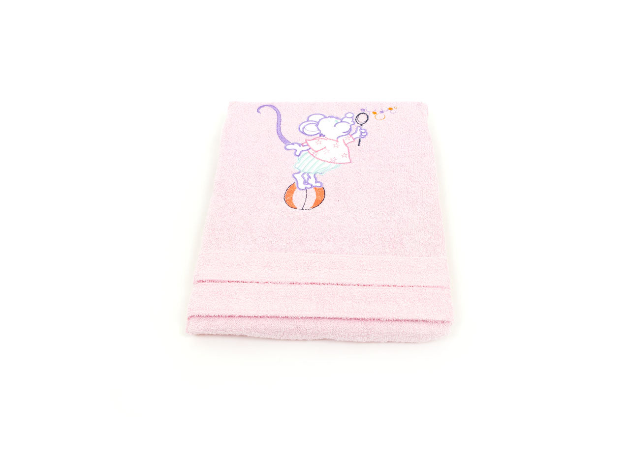 Accappatoio In spugna Per Bambini Modello Kinder OB Colore Rosa - 1-2anni - Rosa