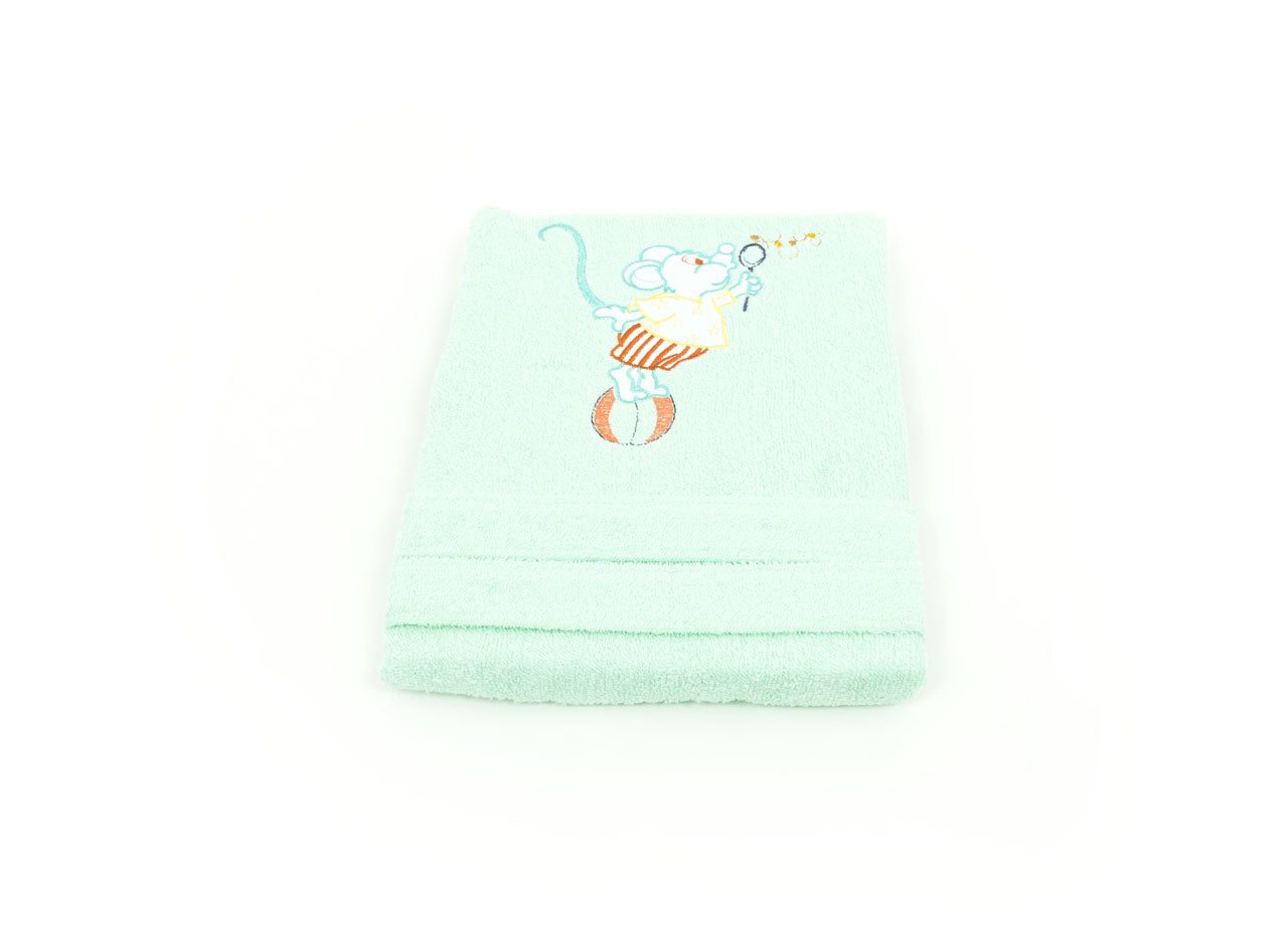 Accappatoio In spugna Per Bambini Modello Kinder OB Colore Verde - 1-2anni - Verde