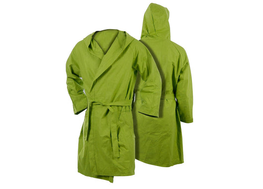 Accappatoio Con Cappuccio In Microfibra Taglia Adulto Unisex In Tinta Unita - L - Verde