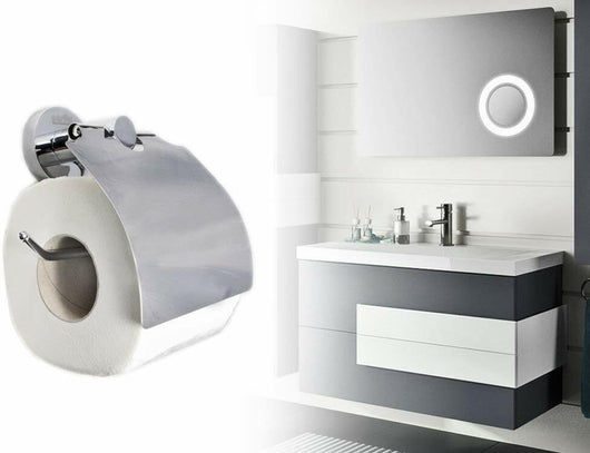 ACCESSORIO BAGNO PORTA CARTA IGIENICA ACCIAIO CROMATO 58765