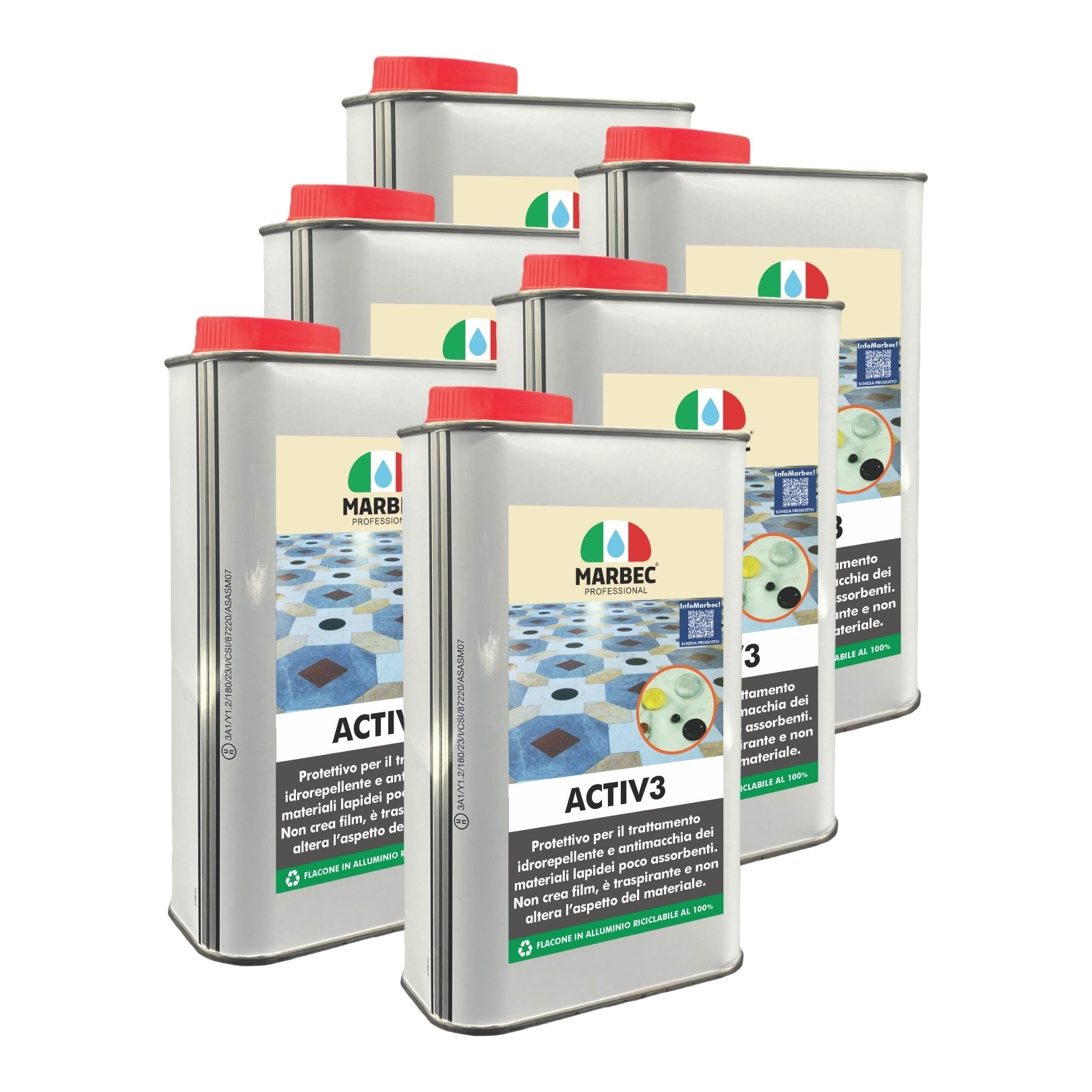 Protettivo per pietra naturale ACTIV 3   1LTx6Pz