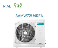 Climatizzatore Condizionatore Hisense Trial Split Inverter a Cassetta 9+12+12 con 3AMW72U4RJC R-32 Wi-Fi Optional 9000+12000+12000 con Telecomando e Pannello Incluso