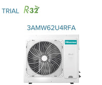 Climatizzatore Condizionatore Hisense Trial Split Inverter a Cassetta 9+9+9 con 3AMW62U4RJC R-32 Wi-Fi Optional 9000+9000+9000 con Telecomando e Pannello Incluso