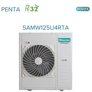 Climatizzatore Condizionatore Hisense Penta Split a Cassetta 9+9+9+9+9 con 5AMW125U4RTA R-32 9000+9000+9000+9000+9000 Con Telecomando di Serie e Pannello Incluso