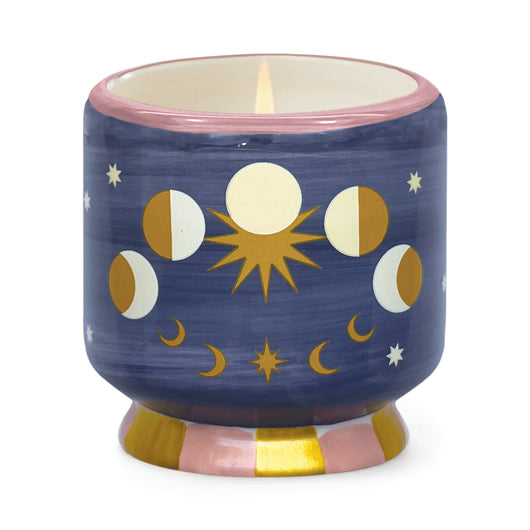 Candela Adopo Moon Phases In Ceramica - Jasmine & Rose - Confezionata in Scatola