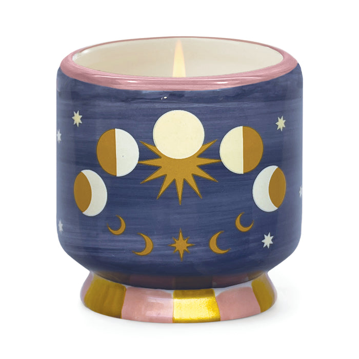 Candela Adopo Moon Phases In Ceramica - Jasmine & Rose - Confezionata in Scatola
