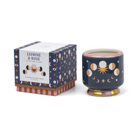 Candela Adopo Moon Phases In Ceramica - Jasmine & Rose - Confezionata in Scatola