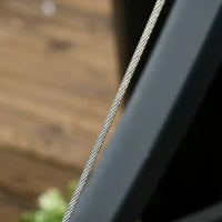 Dondolo da Giardino 3 Posti, Inclinazione del Tetto Regolabile, Materasso Incluso, Acciaio e Poliestere, Grigio Scuro