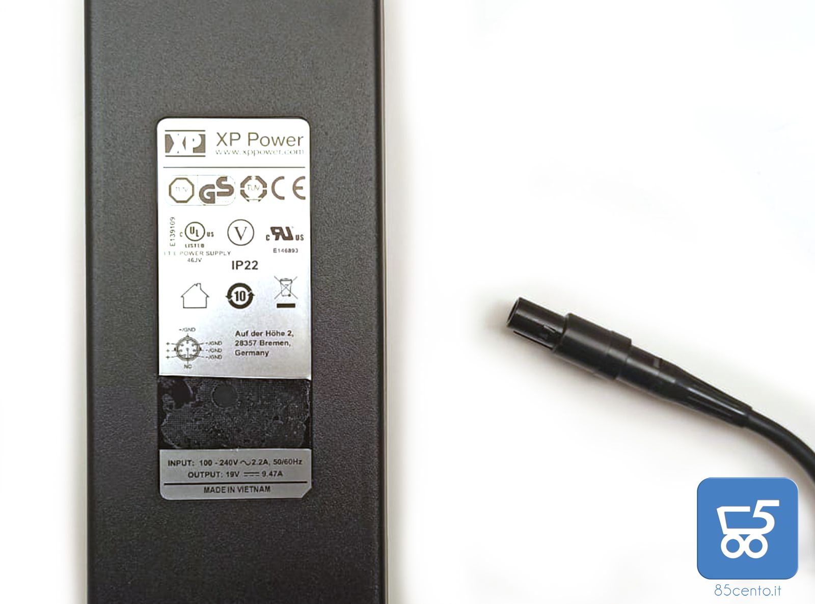 ADATTATORE ALIMENTATORE XP Power 180W 19V 9,47 A AHM180PS19 spinotto modificabile EX DEMO