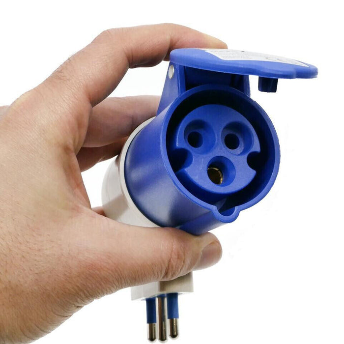 ADATTATORE INDUSTRIALE A SPINA ITALIANA 250V 1 PRESA CEE 2P+T 16A 250V