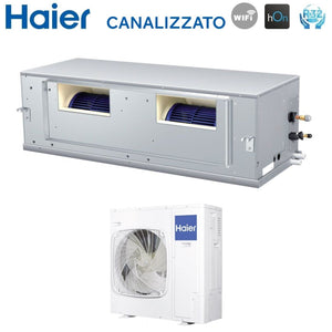 Climatizzatore Condizionatore Haier Inverter Canalizzato Canalizzabile Alta Prevalenza 42000 Btu ADH125H1ERG Trifase R-32 Wi-Fi Optional Nessun Comando