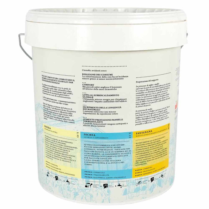 Idropittura quarzo elastomerico termoriflettente ischia antialga bianco litri 4